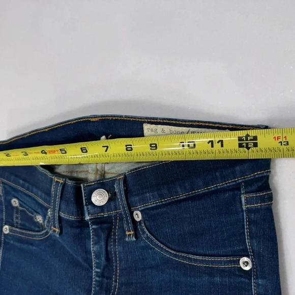 Rag & Bone Womens Skinny Blue Jeans Size 25 - Picture 3 of 10